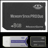 8GB memory stick pro duo For Sony